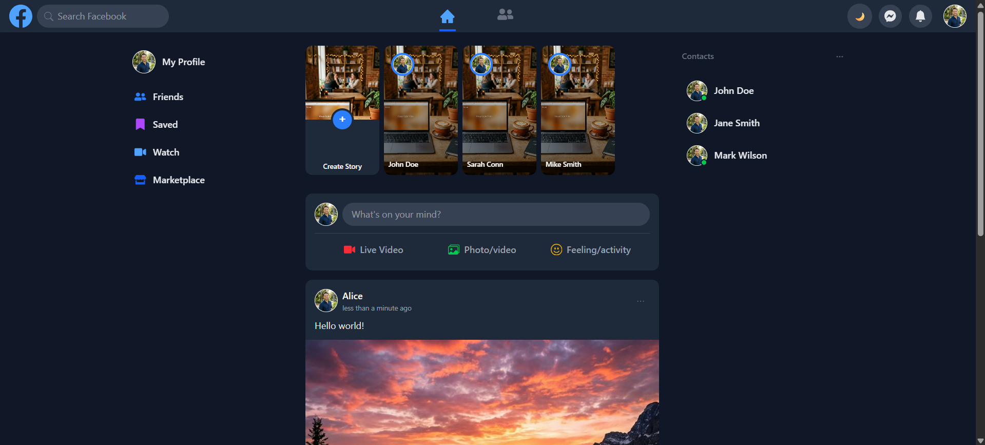 Facebook Style Social Media Platform